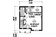 Contemporary Style House Plan - 3 Beds 1 Baths 1200 Sq/Ft Plan #25-4435 