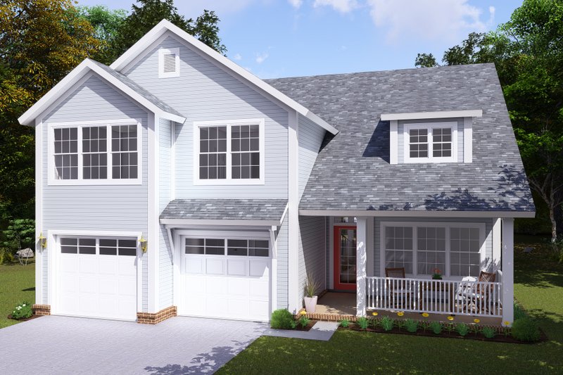 House Blueprint - Traditional Exterior - Front Elevation Plan #513-2196