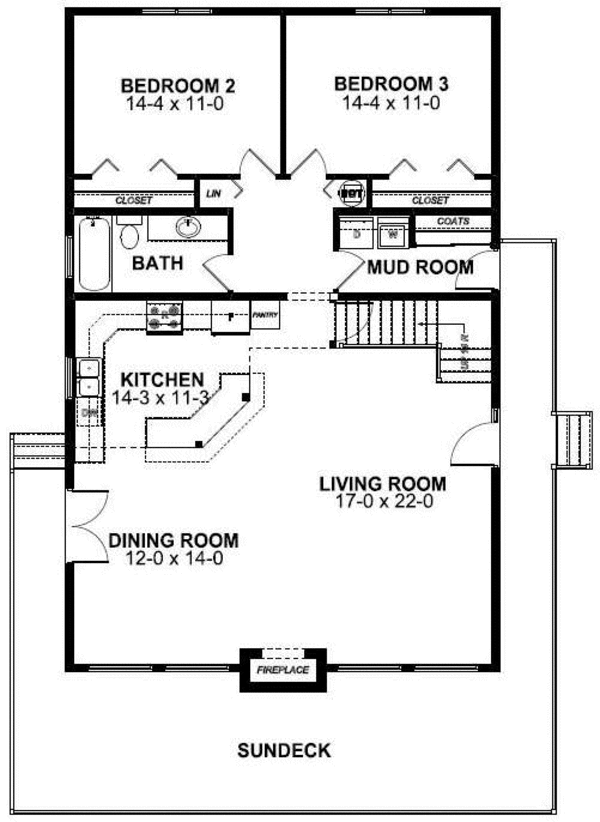 Contemporary Floor Plan - Main Floor Plan #126-147