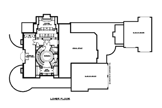 Floor Plan - Lower Floor for Country House Plan #132-180 - 4 bed, 4.5 bath