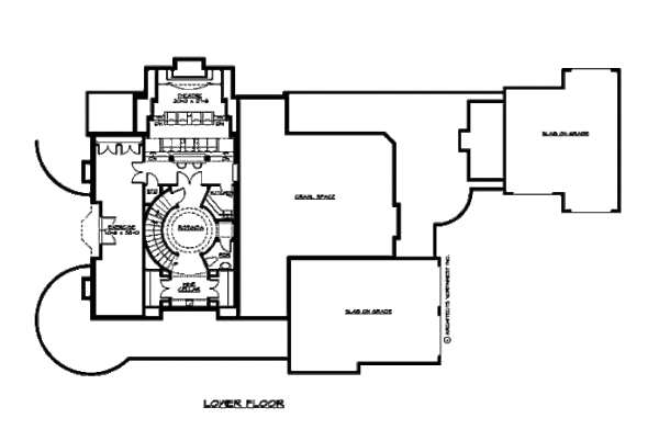 Country Floor Plan - Lower Floor Plan #132-180