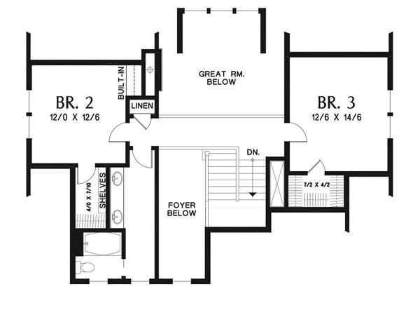 Home Plan - Farmhouse Floor Plan - Upper Floor Plan #48-940