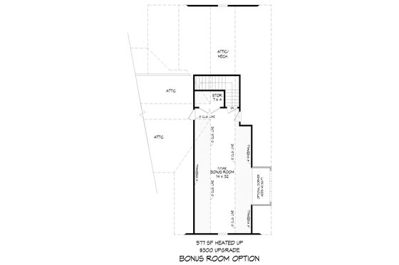Floor Plan - Upper Floor 1 for Farmhouse House Plan #932-1206 - 3 bed, 3 bath