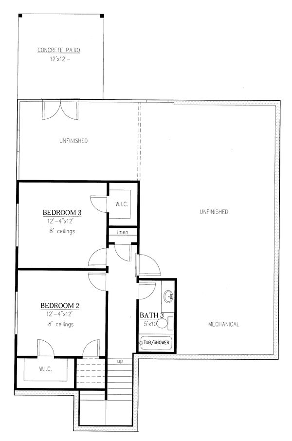 Dream House Plan - Cottage Floor Plan - Lower Floor Plan #437-117