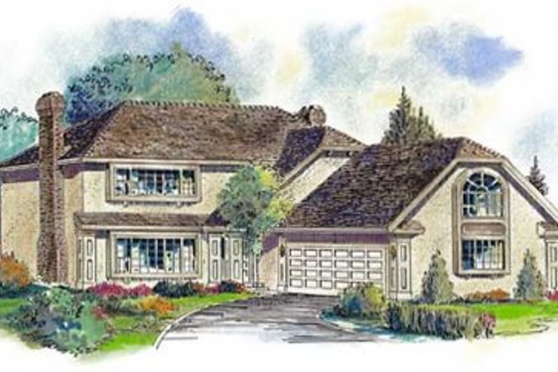 Dream House Plan - European Exterior - Front Elevation Plan #18-8962