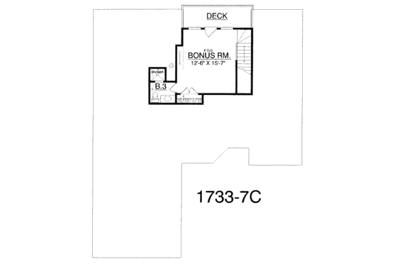 Floor Plan - Other Floor for Traditional House Plan #40-407 - 3 bed, 2 bath