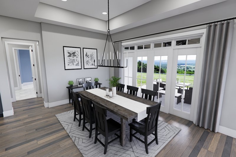 House Blueprint - Interior - Dining Room for Ranch House Plan #51-1326 - 3 bed, 2.5 bath