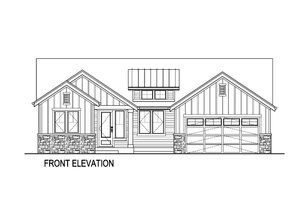 Exterior - Front Elevation 3 for Farmhouse House Plan #569-44 - 3 bed, 2 bath