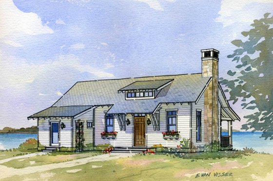 Cottage style home, bungalow style, elevation