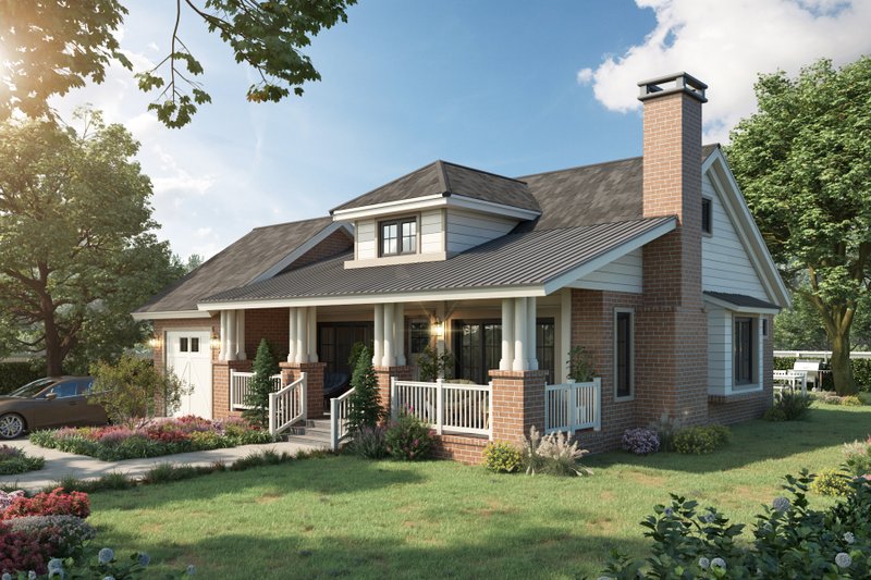 House Blueprint - Farmhouse Exterior - Front Elevation Plan #942-60