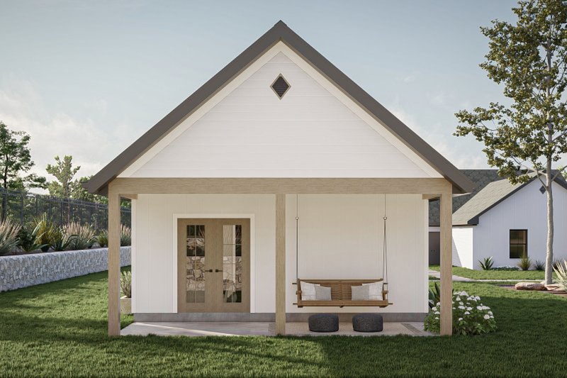 Dream House Plan - Exterior - Rear Elevation for Modern House Plan #455-519 - 1 bed, 1 bath