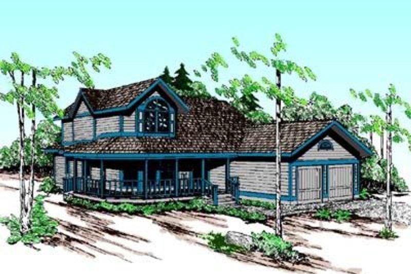House Blueprint - Country Exterior - Front Elevation Plan #60-352