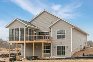 Exterior - Rear Elevation for Ranch House Plan #70-1497 - 3 bed, 3 bath