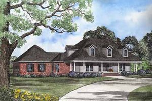 Country Exterior - Front Elevation Plan #17-579