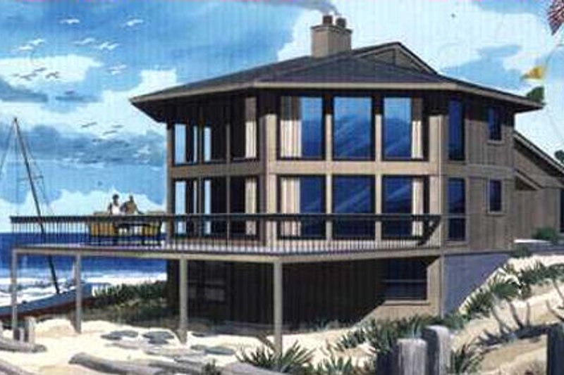Dream House Plan - Contemporary Exterior - Front Elevation Plan #320-300