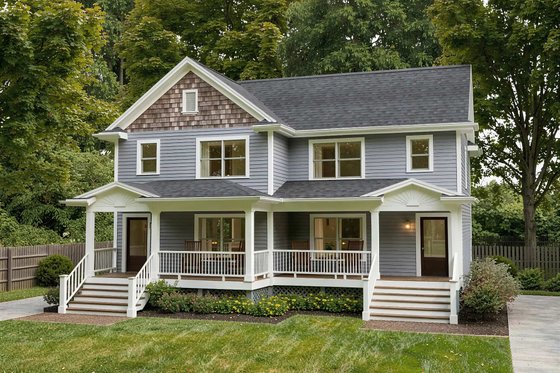Exterior - Front Elevation for Farmhouse House Plan #79-240 - 2 bed, 2 bath