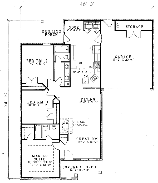 Traditional Floor Plan - Main Floor Plan #17-197