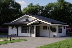 Ranch Exterior - Front Elevation Plan #1106-137