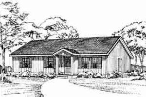 Ranch Exterior - Front Elevation Plan #72-336