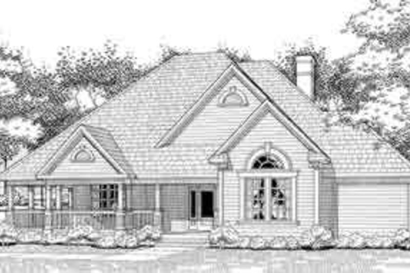 Architectural House Design - Country Exterior - Front Elevation Plan #120-128