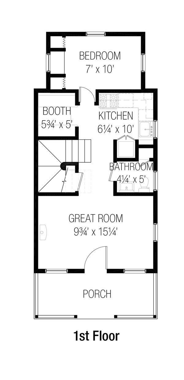 Cottage Floor Plan - Main Floor Plan #915-2