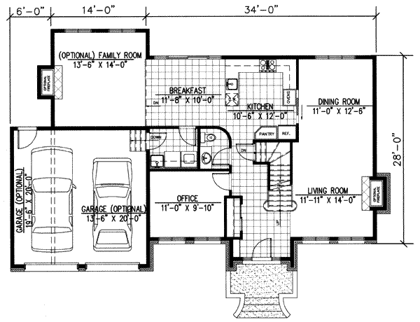 European Floor Plan - Main Floor Plan #138-156