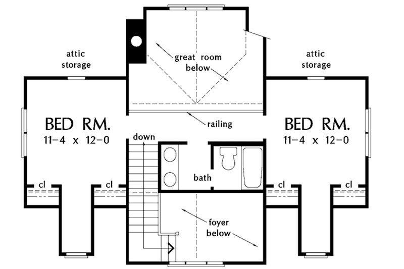Architectural House Design - Floor Plan - Upper Floor for Country House Plan #929-48 - 3 bed, 2.5 bath