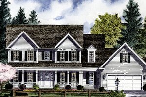 Colonial Exterior - Front Elevation Plan #316-124