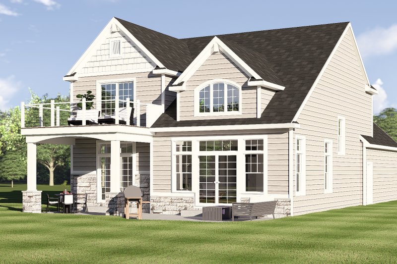 House Design - Exterior - Rear Elevation 1 for Traditional House Plan #1064-480 - 3 bed, 2.5 bath