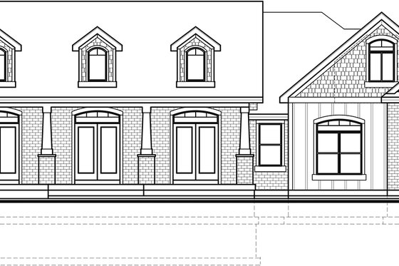 Exterior - Front Elevation 3 for Craftsman House Plan #1073-13 - 3 bed, 2 bath