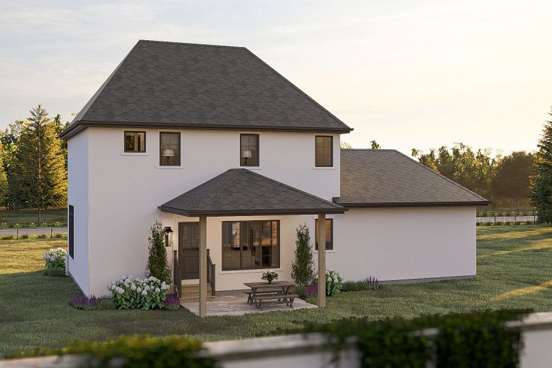 House Plan Design - Exterior - Rear Elevation for Cottage House Plan #455-649 - 3 bed, 2.5 bath