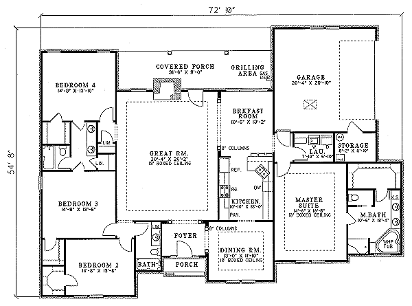 Dream House Plan - European Floor Plan - Main Floor Plan #17-1035