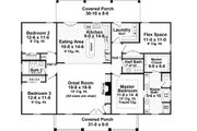 Country Style House Plan - 3 Beds 2.5 Baths 1870 Sq/Ft Plan #21-399 