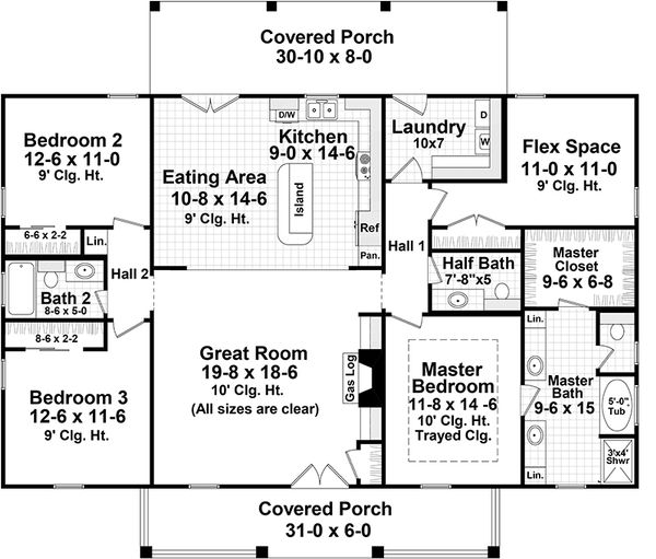 Country Floor Plan - Main Floor Plan #21-399