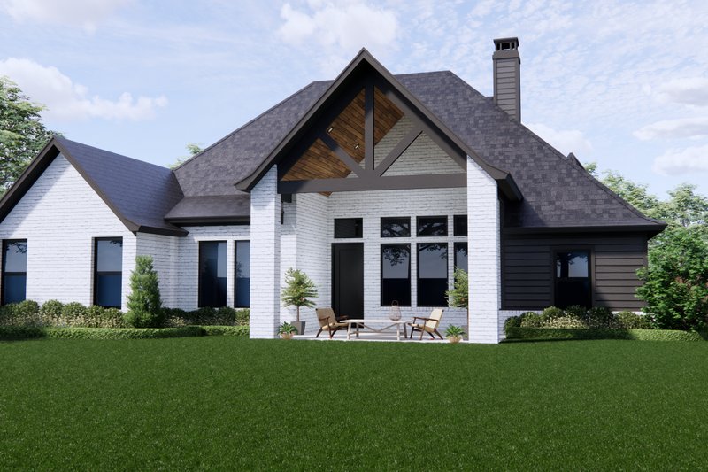 House Design - Exterior - Rear Elevation for Tudor House Plan #1096-104 - 4 bed, 2 bath