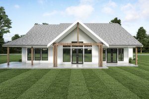 Exterior - Rear Elevation for Farmhouse House Plan #1070-118 - 3 bed, 2.5 bath