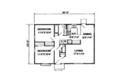Traditional Style House Plan - 2 Beds 1 Baths 864 Sq/Ft Plan #116-178 