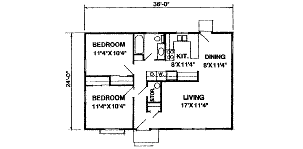 Traditional Floor Plan - Main Floor Plan #116-178