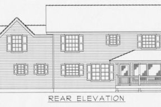 Exterior - Rear Elevation for Traditional House Plan #112-121 - 3 bed, 2.5 bath