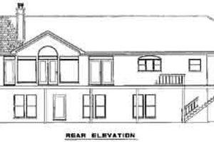 Exterior - Rear Elevation for Colonial House Plan #17-2097 - 4 bed, 3 bath
