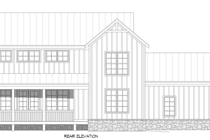 House Blueprint - Exterior - Other Elevation 1 for Farmhouse House Plan #932-1429 - 3 bed, 2.5 bath