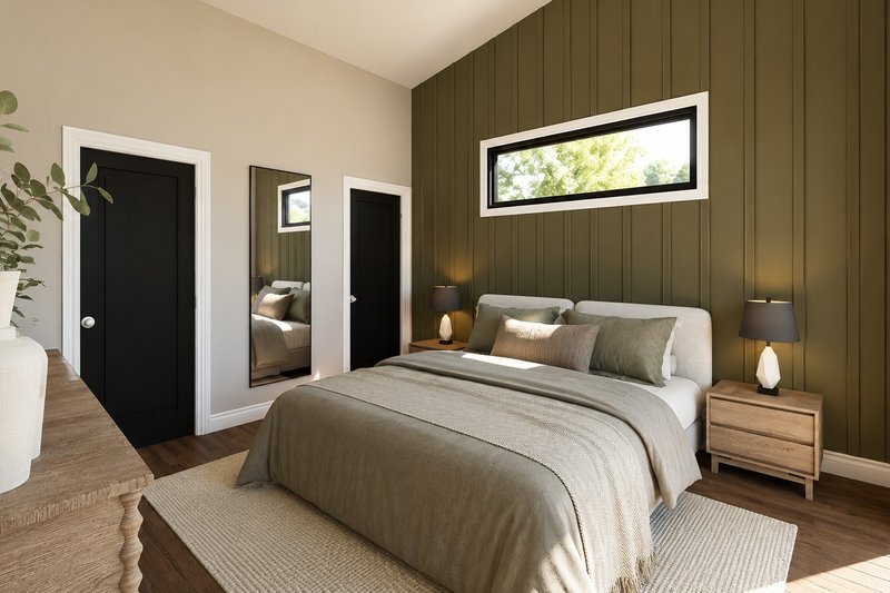 Architectural House Design - Interior - Master Bedroom 1 for Contemporary House Plan #1064-490 - 2 bed, 2.5 bath