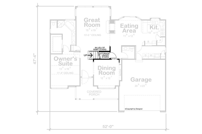 Dream House Plan - Floor Plan - Other Floor for Traditional House Plan #20-2560 - 3 bed, 2.5 bath