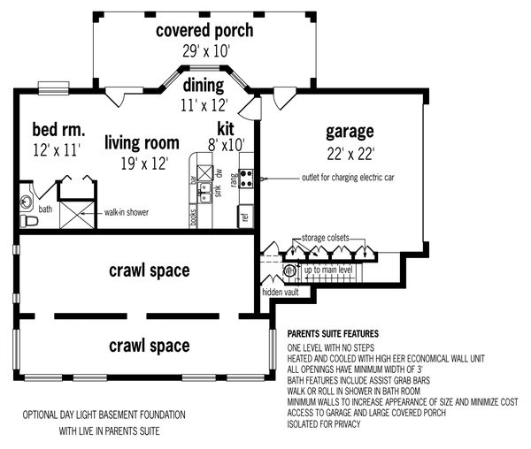 Home Plan - Optional Finished Basement