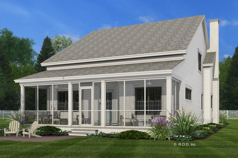 House Blueprint - Exterior - Rear Elevation 2 for Farmhouse House Plan #51-1276 - 4 bed, 3.5 bath