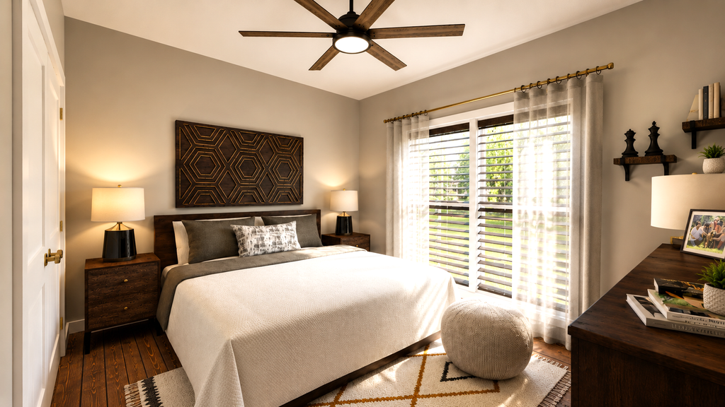 Interior - Bedroom for Farmhouse House Plan #44-313 - 3 bed, 2 bath