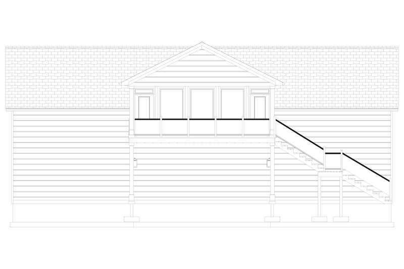 Architectural House Design - Exterior - Rear Elevation 2 for Farmhouse House Plan #1060-343, 0 bath