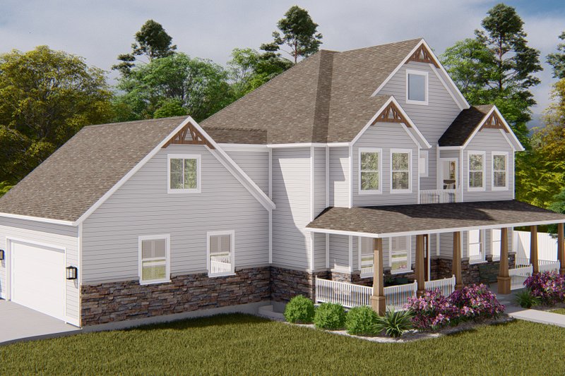 Architectural House Design - Exterior - Front Elevation 5 for Farmhouse House Plan #1060-140 - 5 bed, 2.5 bath