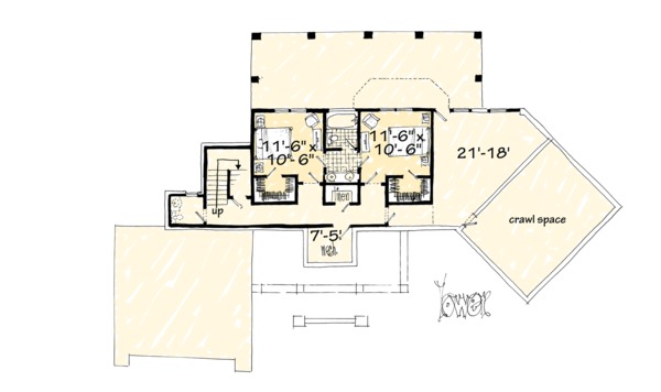 Home Plan - Country Floor Plan - Lower Floor Plan #942-24
