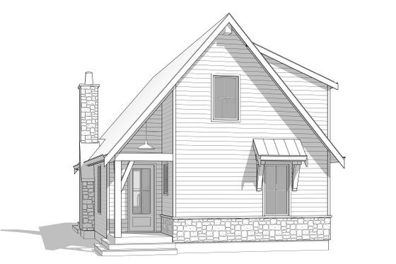 Exterior - Other Elevation for Cabin House Plan #1114-2 - 2 bed, 2 bath